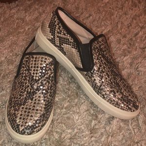 Python studded sneaker